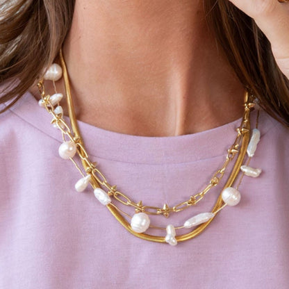 Herringbone Chain Necklace - Starry Skies Austin
