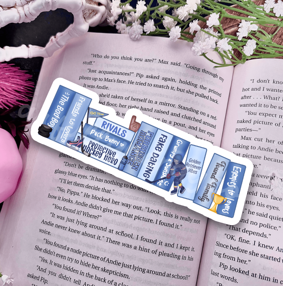 Hockey Romance Tropes Die-Cut Bookmark - Starry Skies Austin