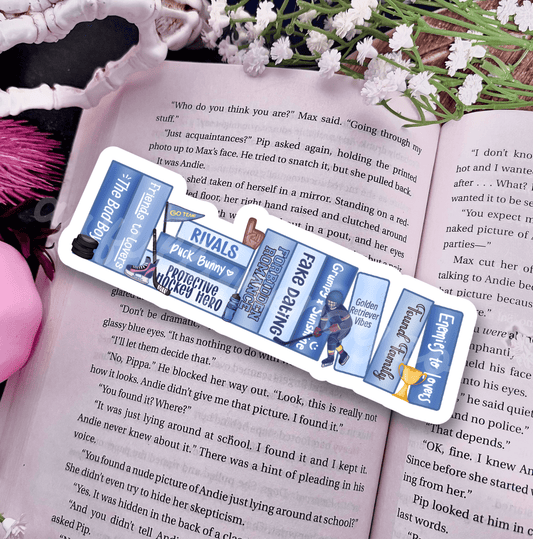 Hockey Romance Tropes Die-Cut Bookmark - Starry Skies Austin