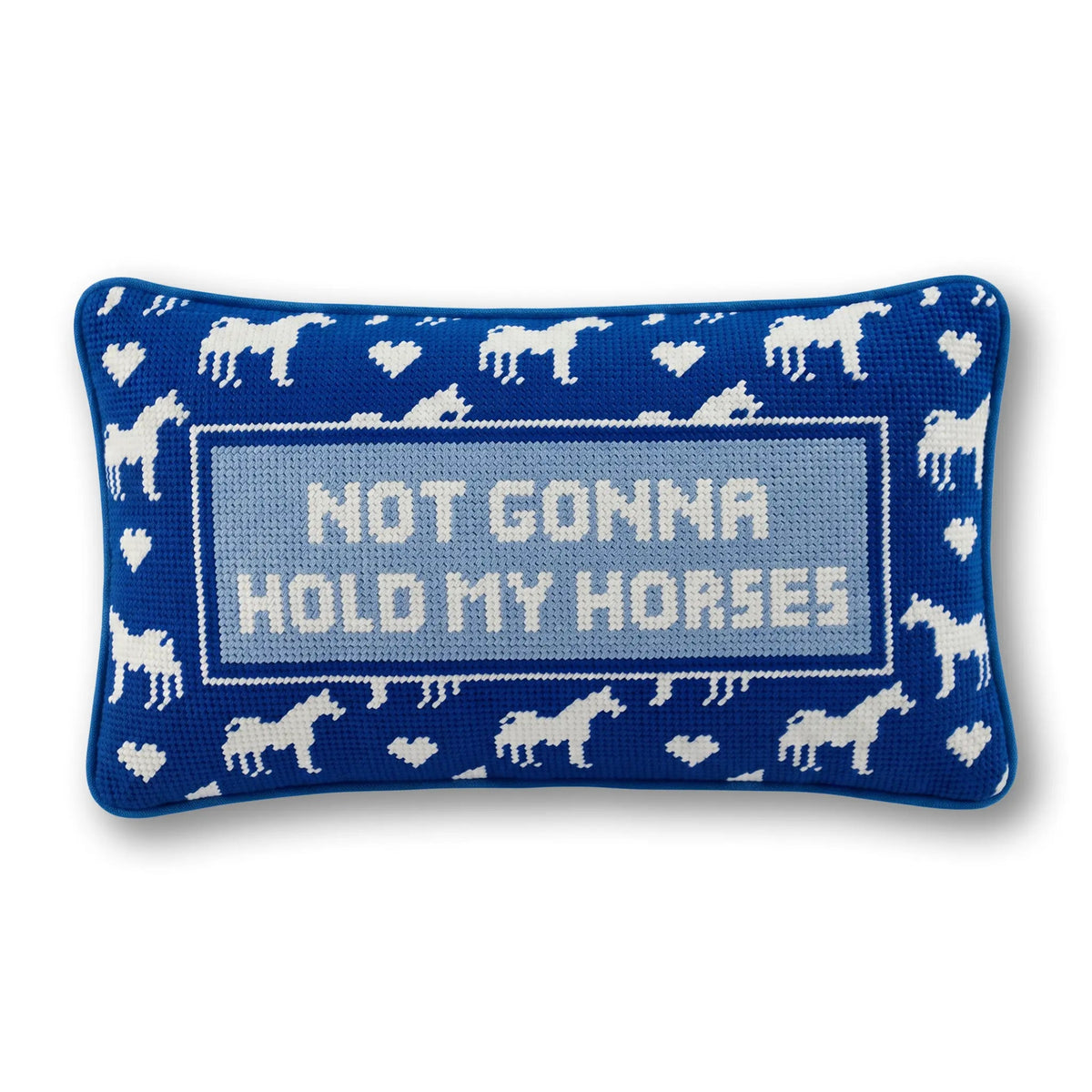 Hold My Horses Needlepoint Pillow - Starry Skies Austin