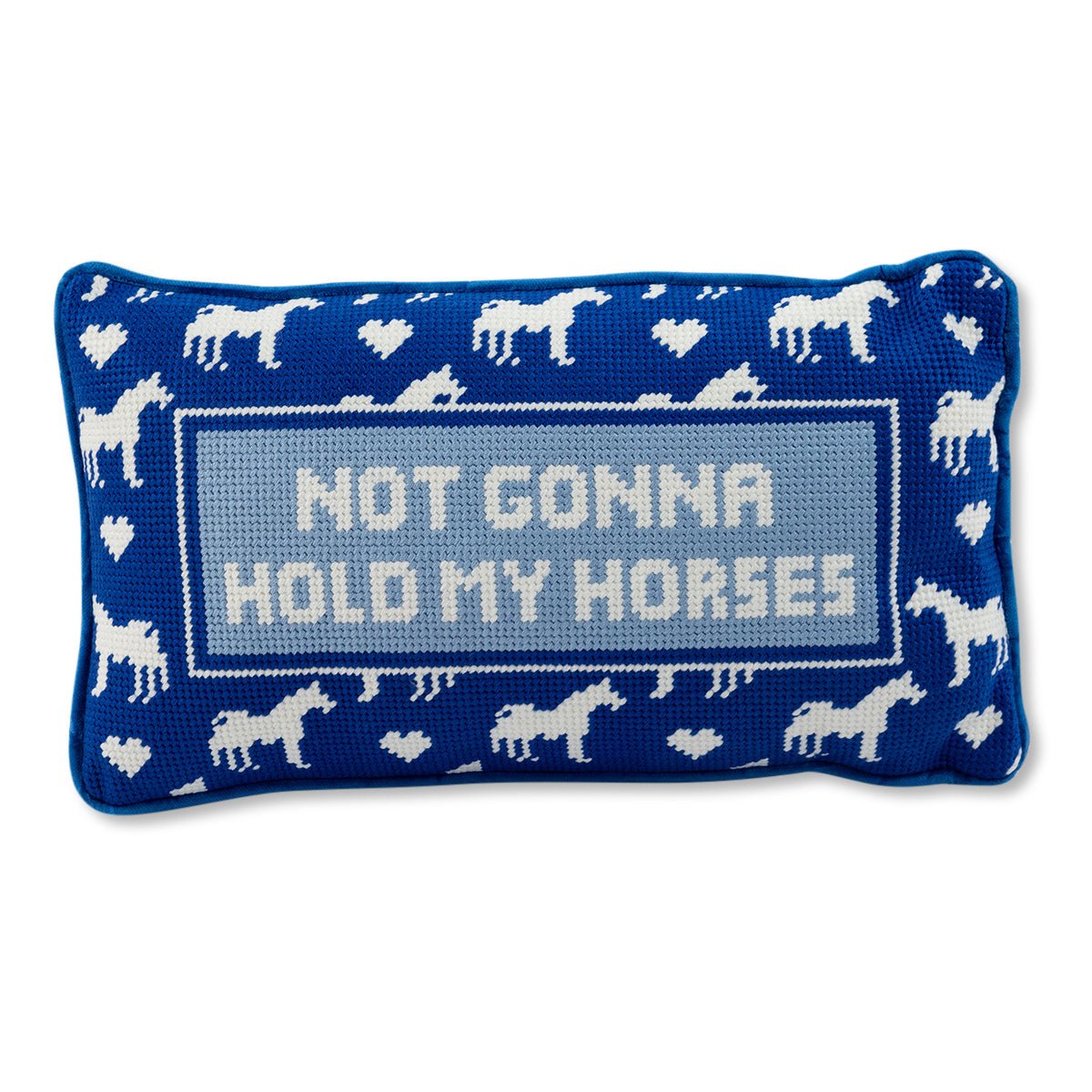 Hold My Horses Needlepoint Pillow - Starry Skies Austin