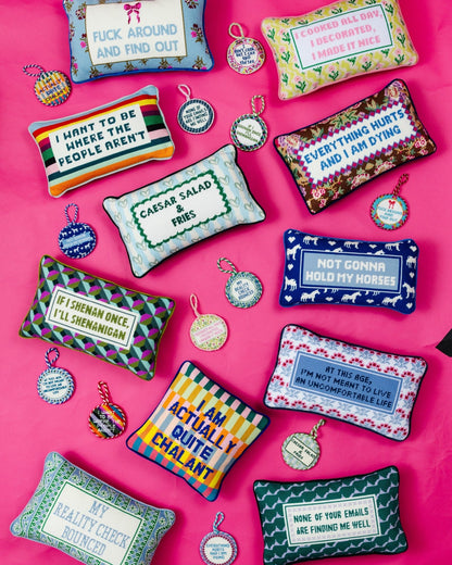 Hold My Horses Needlepoint Pillow - Starry Skies Austin