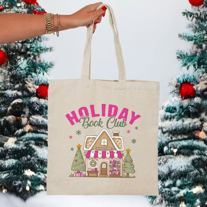 Holiday Book Club Bookstore Canvas Tote Bag - Starry Skies Austin