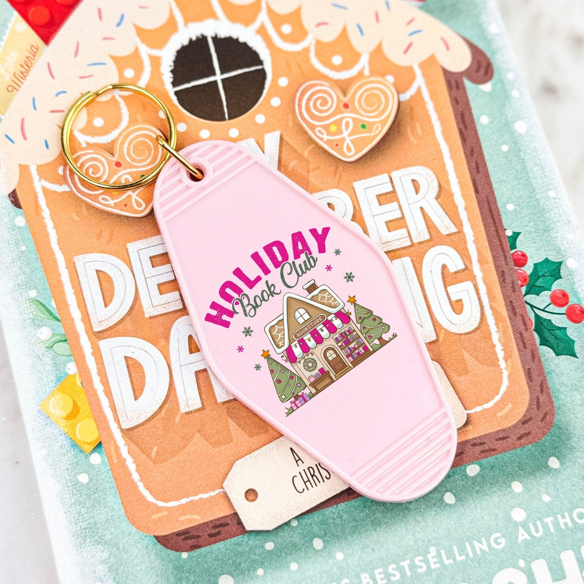 Holiday Book Club Retro Motel Keychain - Starry Skies Austin