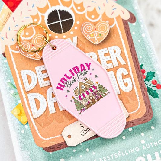 Holiday Book Club Retro Motel Keychain - Starry Skies Austin