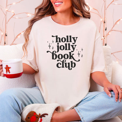 Holly Jolly Book Club Heavyweight Comfort Colors Shirt - Starry Skies Austin