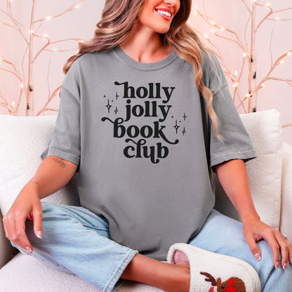 Holly Jolly Book Club Heavyweight Comfort Colors Shirt - Starry Skies Austin