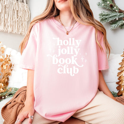 Holly Jolly Book Club Heavyweight Comfort Colors Shirt - Starry Skies Austin