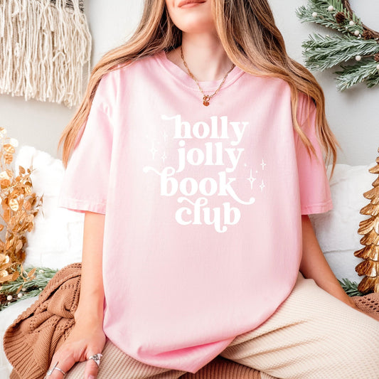 Holly Jolly Book Club Heavyweight Comfort Colors Shirt - Starry Skies Austin