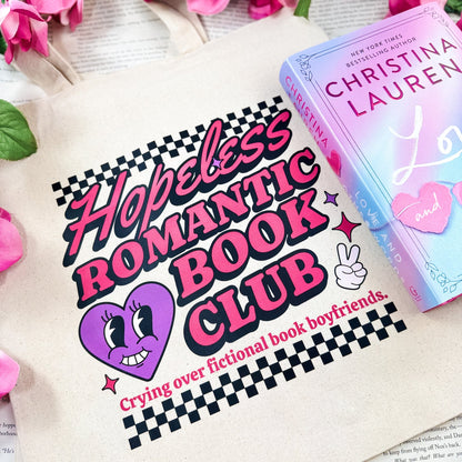 Hopeless Romantic Book Club Canvas Tote Bag - Starry Skies Austin