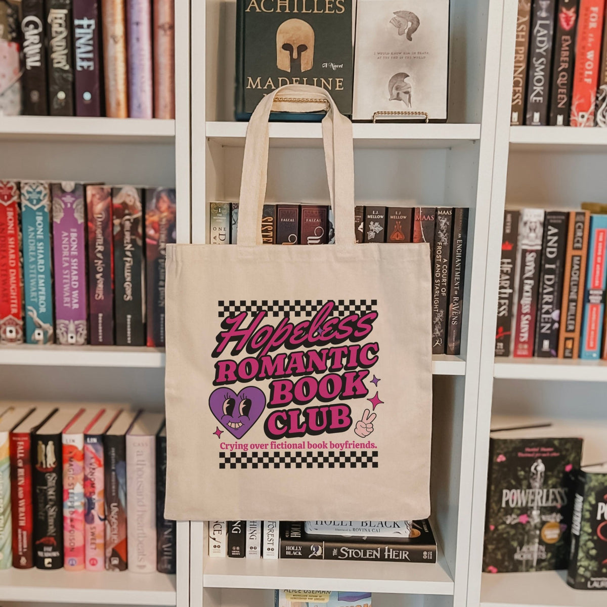 Hopeless Romantic Book Club Canvas Tote Bag - Starry Skies Austin