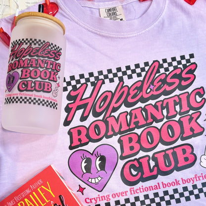 Hopeless Romantic Book Club Heavyweight Comfort Colors Boxy Cropped Shirt - Starry Skies Austin