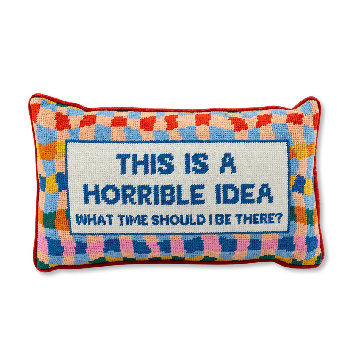 Horrible Idea Needlepoint Pillow - Starry Skies Austin