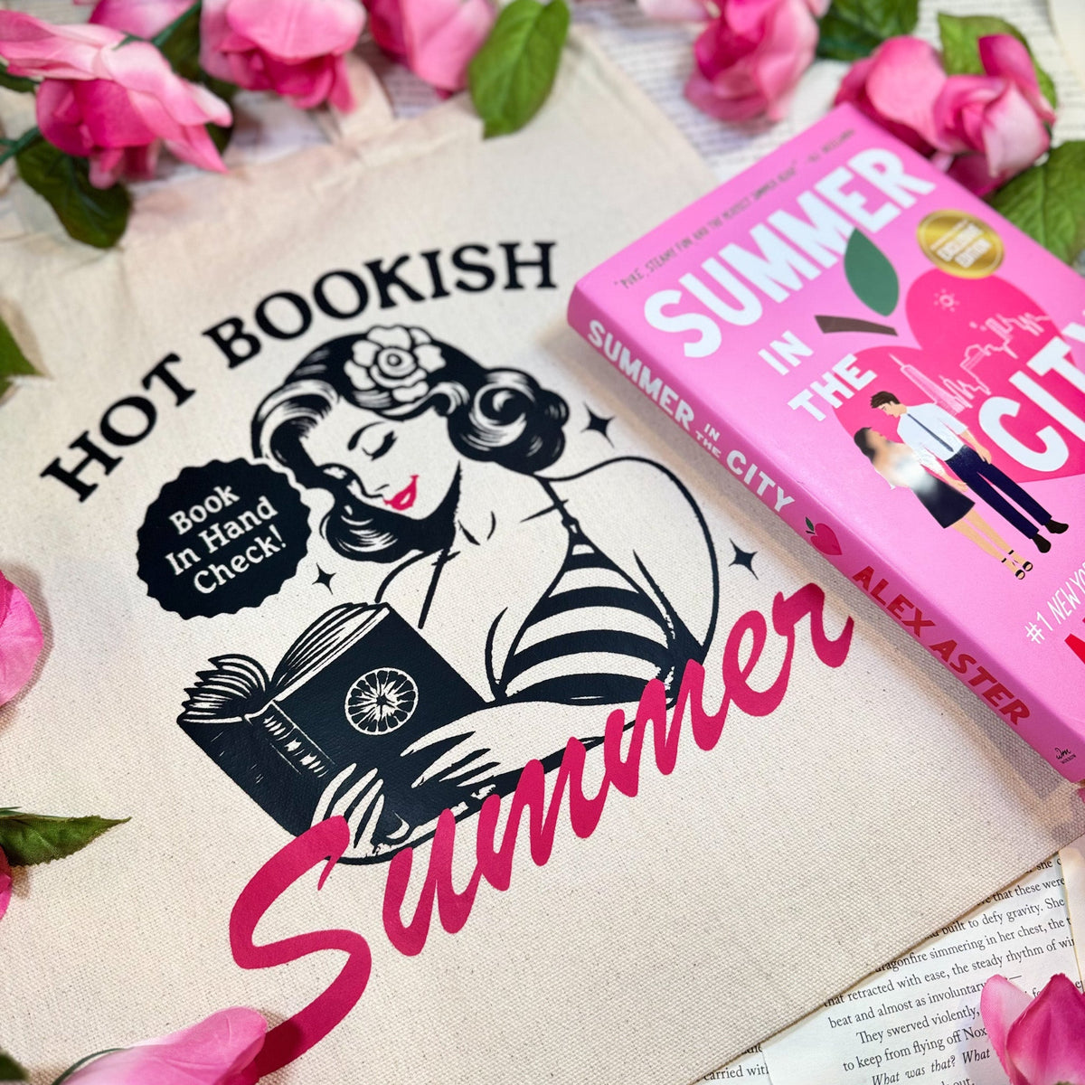 Hot Bookish Summer Canvas Tote Bag - Starry Skies Austin