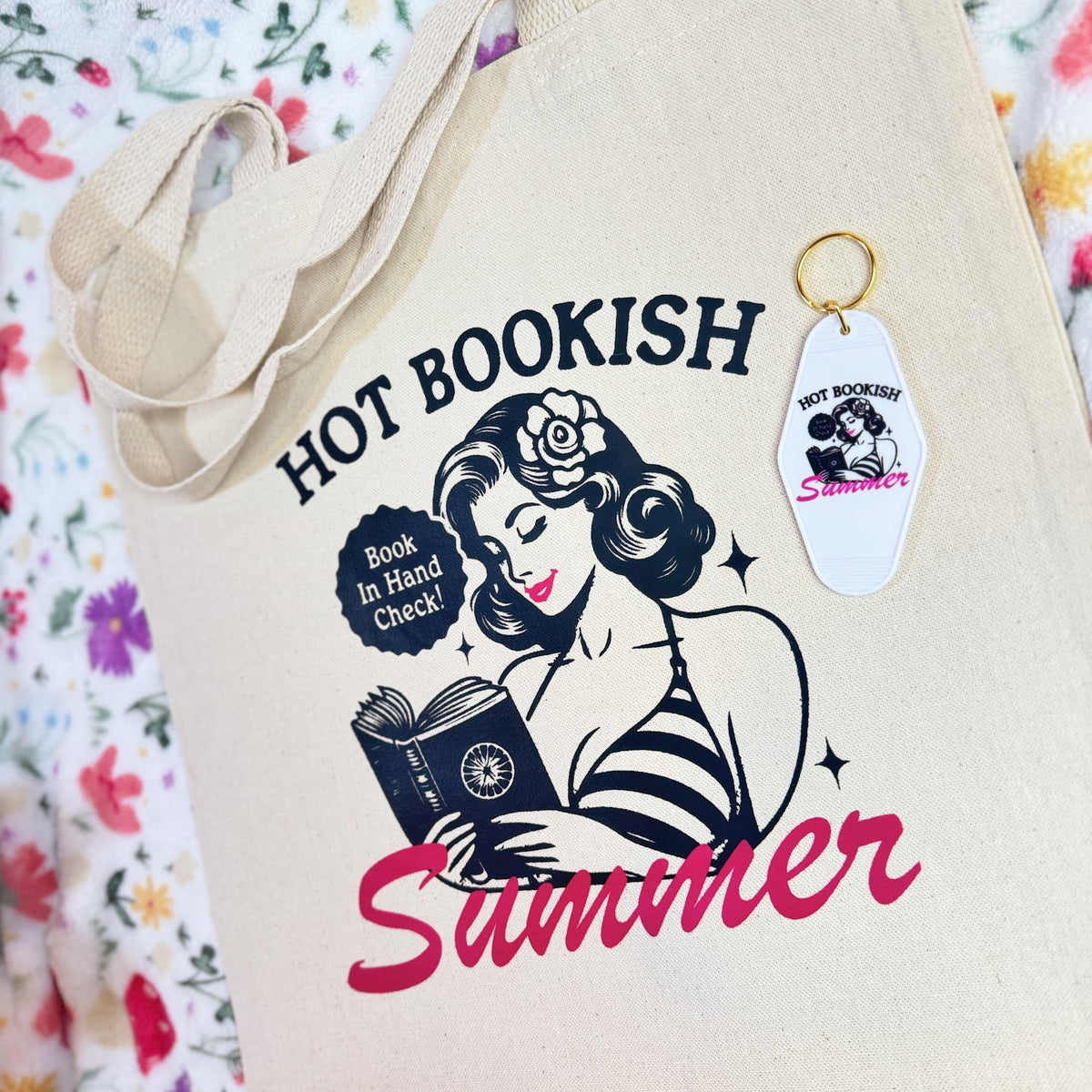 Hot Bookish Summer Canvas Tote Bag - Starry Skies Austin