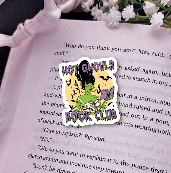 Hot Ghouls Book Club Star Sparkle Sticker - Starry Skies Austin