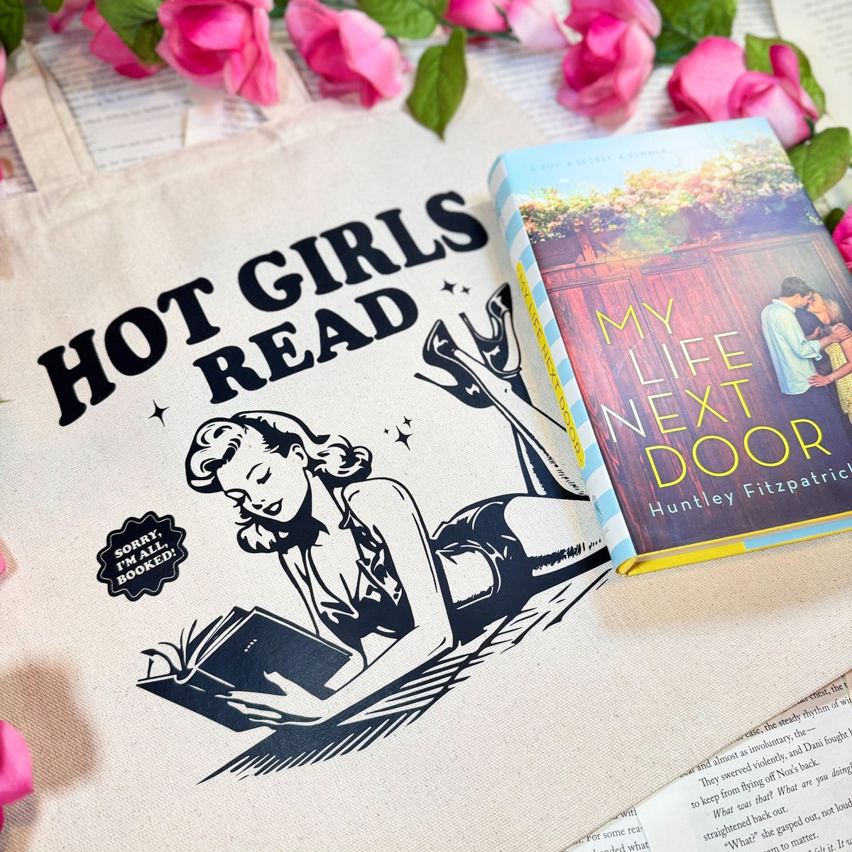Hot Girls Read Canvas Tote Bag - Starry Skies Austin