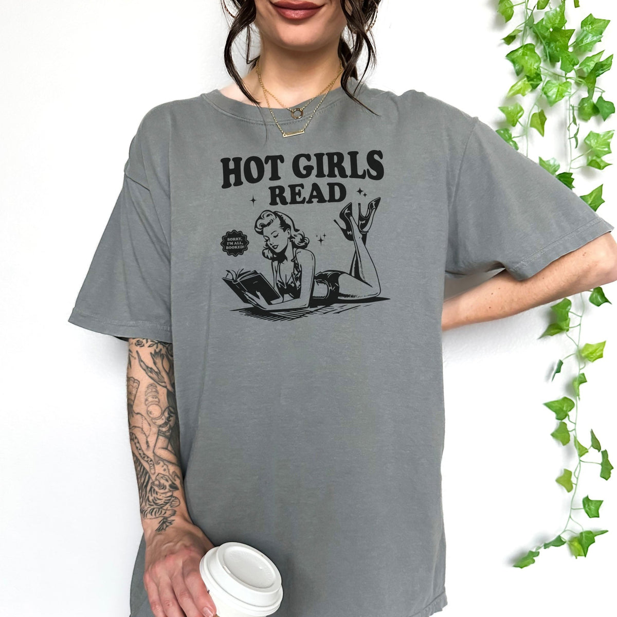 Hot Girls Read Heavyweight Comfort Colors Shirt - Starry Skies Austin