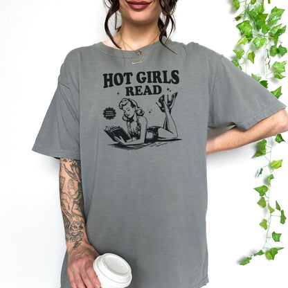 Hot Girls Read Heavyweight Comfort Colors Shirt - Starry Skies Austin