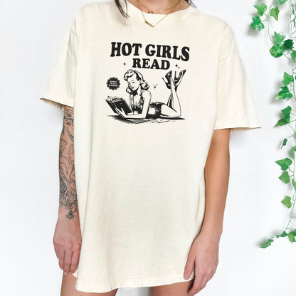 Hot Girls Read Heavyweight Comfort Colors Shirt - Starry Skies Austin