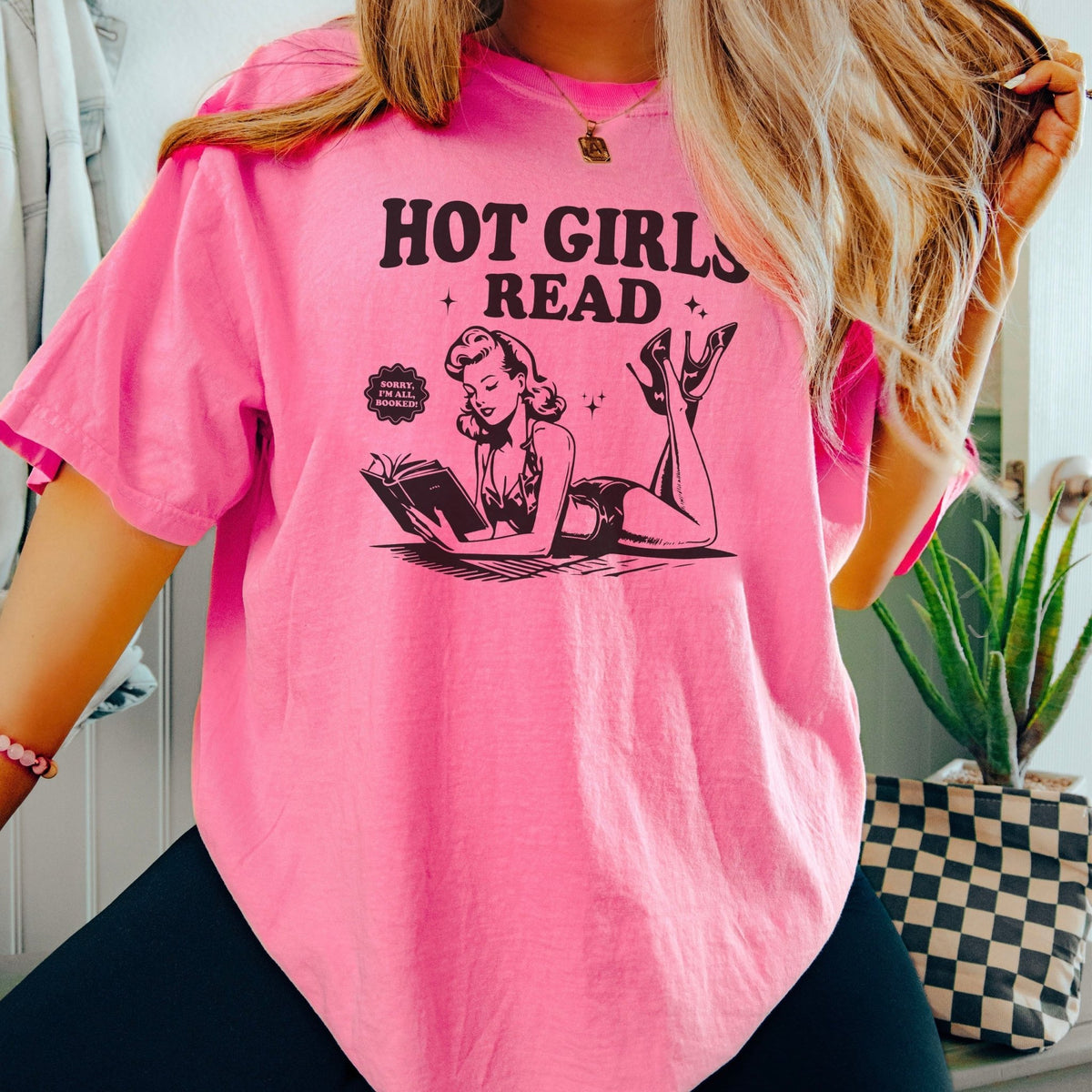 Hot Girls Read Heavyweight Comfort Colors Shirt - Starry Skies Austin