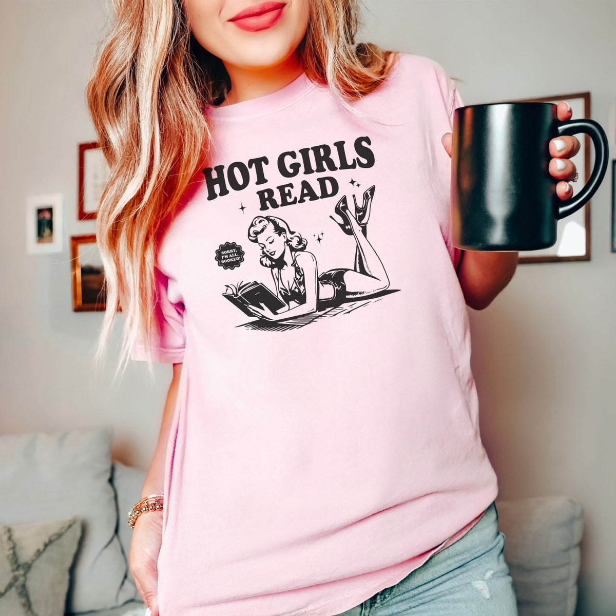 Hot Girls Read Heavyweight Comfort Colors Shirt - Starry Skies Austin