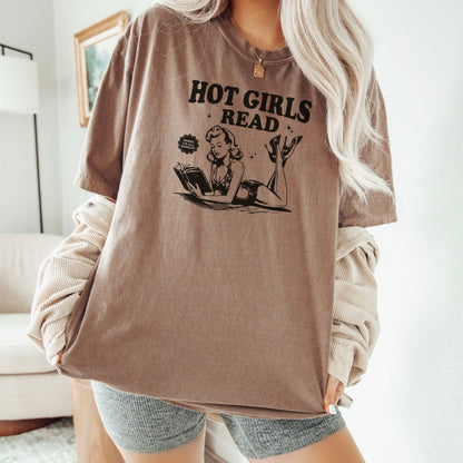 Hot Girls Read Heavyweight Comfort Colors Shirt - Starry Skies Austin