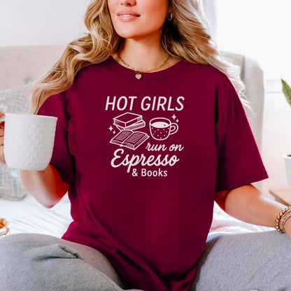 Hot Girls Run On Espresso And Books Gildan Softstyle Shirt - Starry Skies Austin
