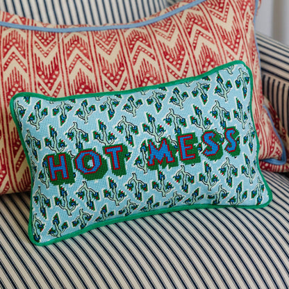 Hot Mess Needlepoint Pillow - Starry Skies Austin