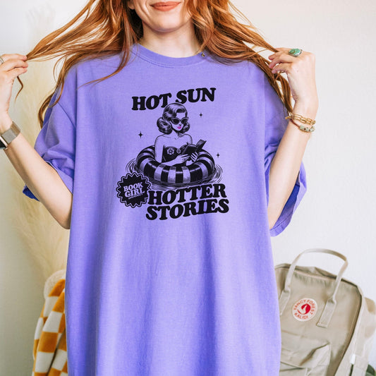 Hot Sun, Hotter Stories Heavyweight Comfort Colors Shirt - Starry Skies Austin