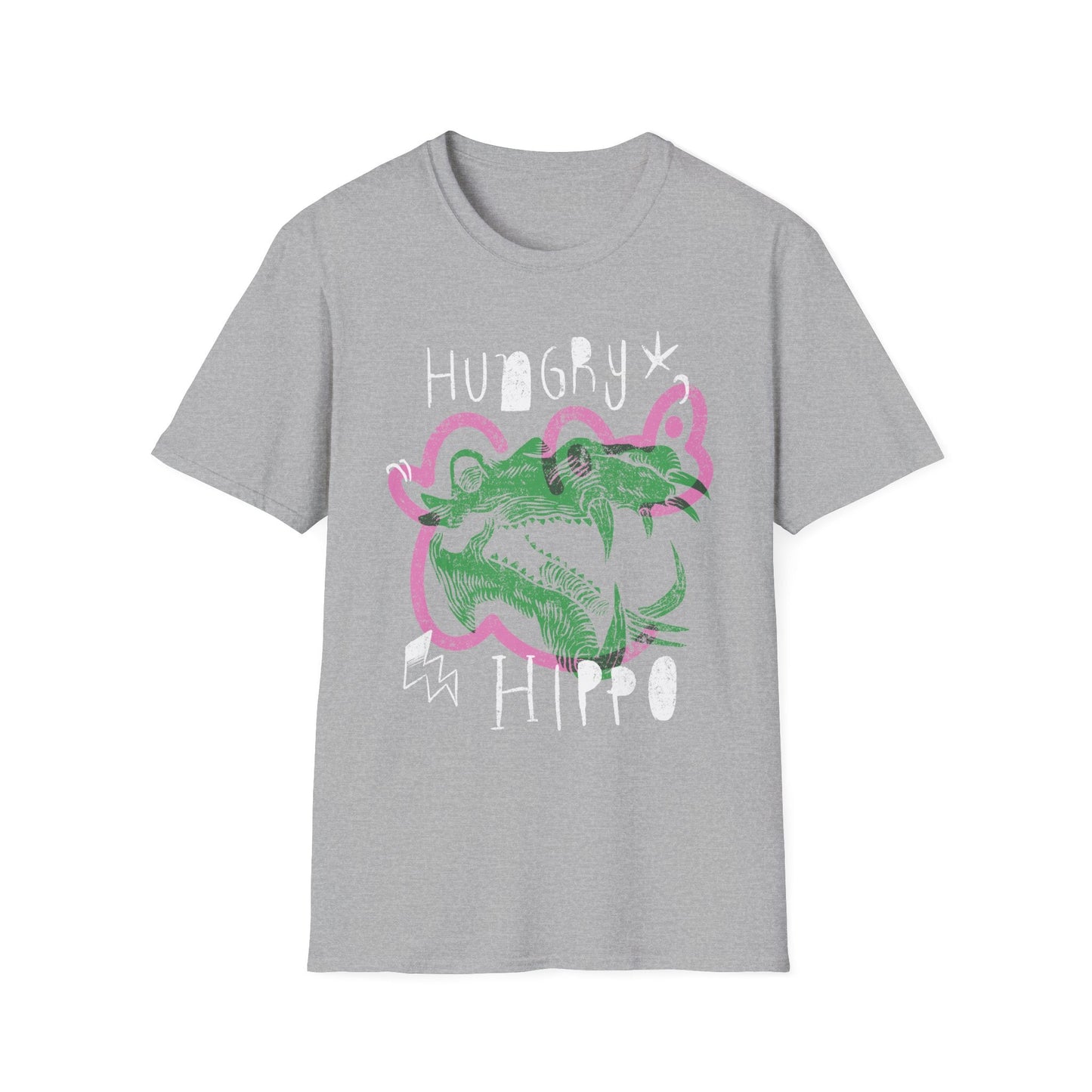 Hungry Hippo Graphic Softstyle Tee - Starry Skies Austin