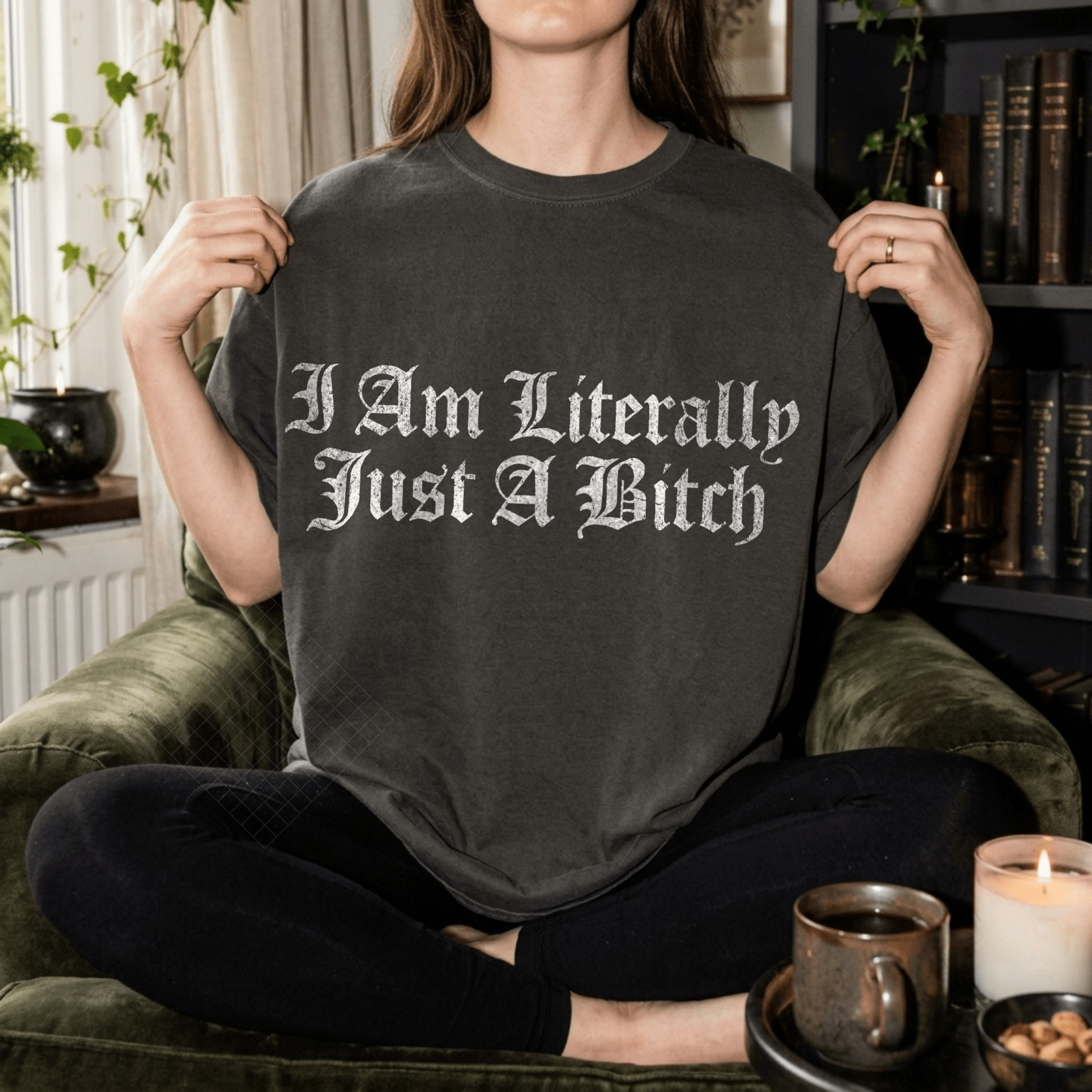 I Am Literally Just A (Girl) Tee - Starry Skies Austin