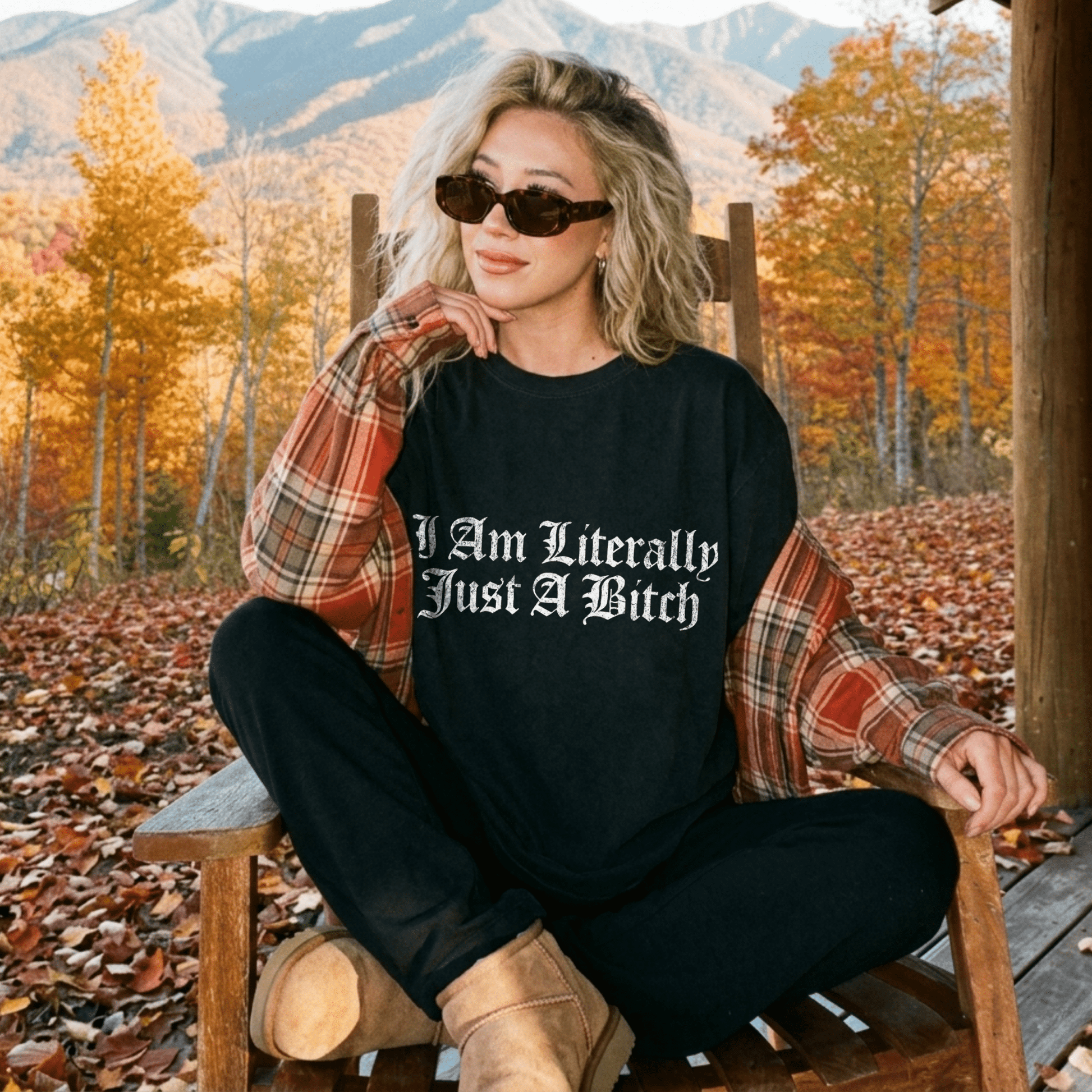 I Am Literally Just A (Girl) Tee - Starry Skies Austin