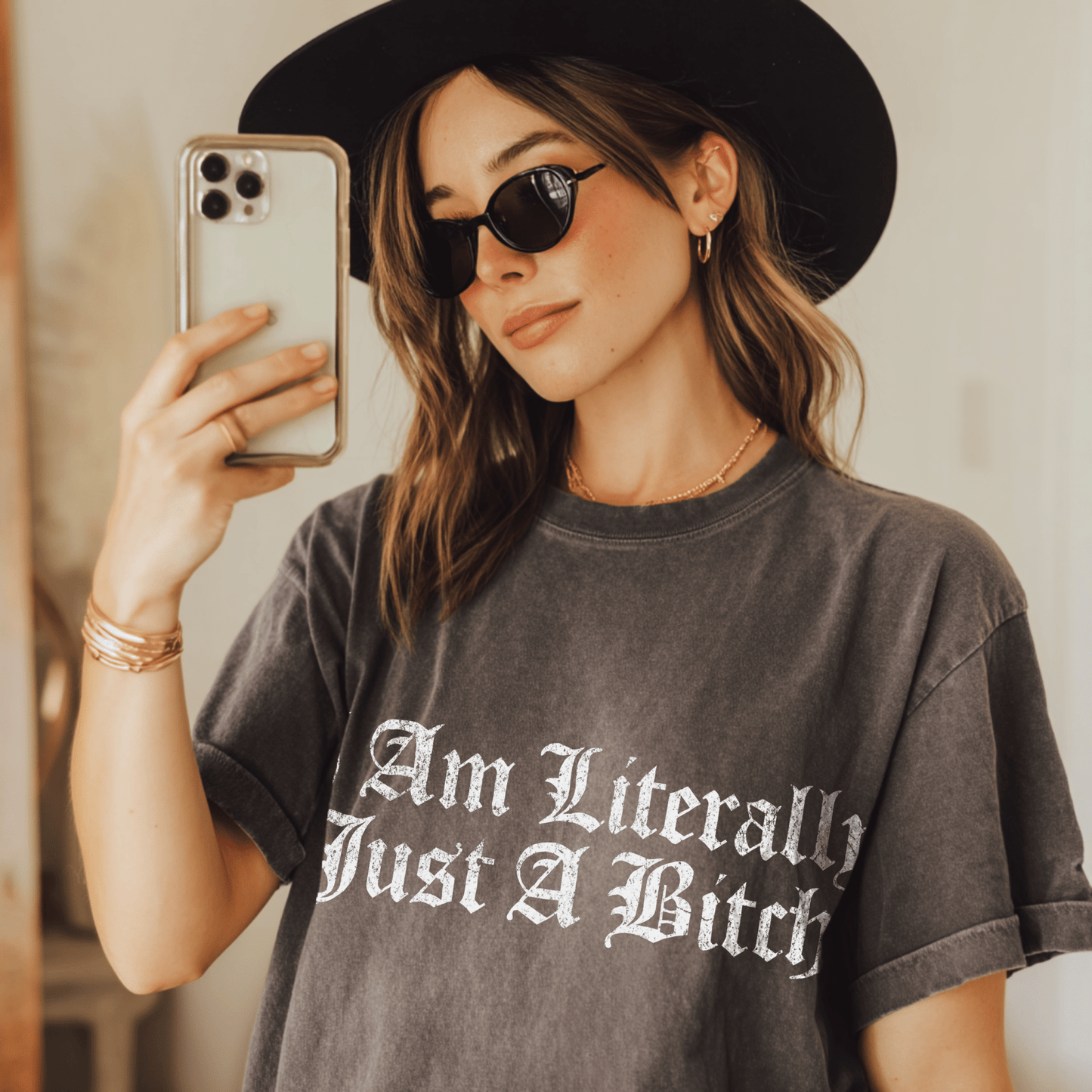 I Am Literally Just A (Girl) Tee - Starry Skies Austin