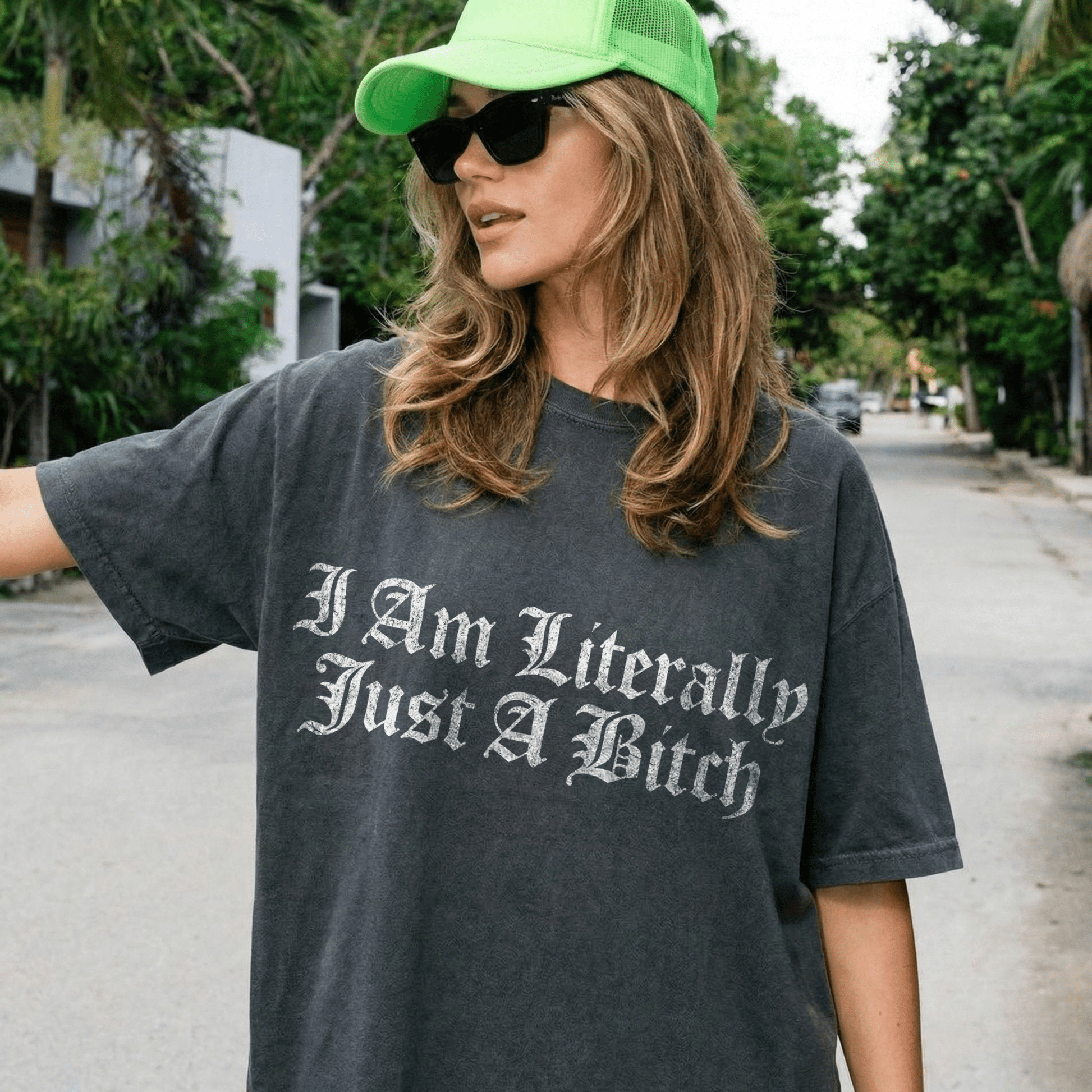 I Am Literally Just A (Girl) Tee - Starry Skies Austin