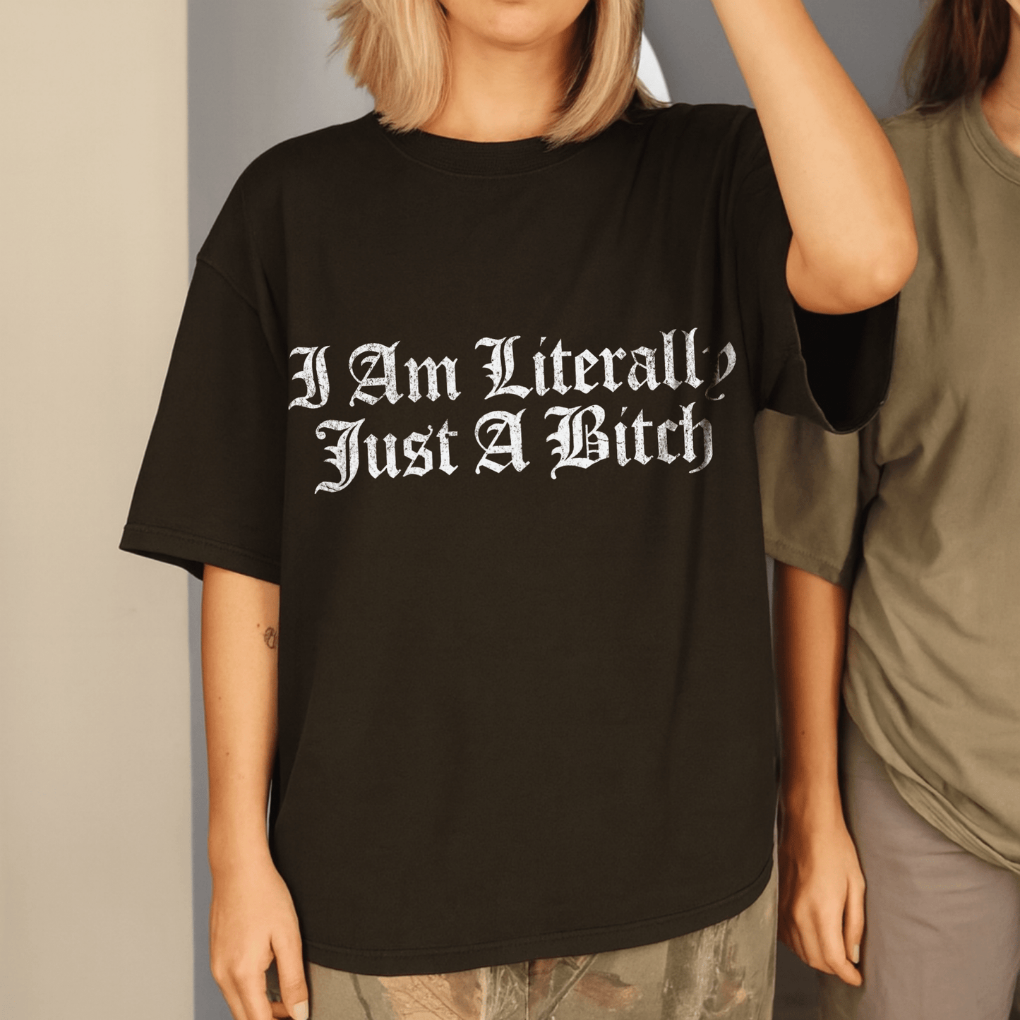 I Am Literally Just A (Girl) Tee - Starry Skies Austin