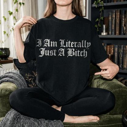 I Am Literally Just A (Girl) Tee - Starry Skies Austin