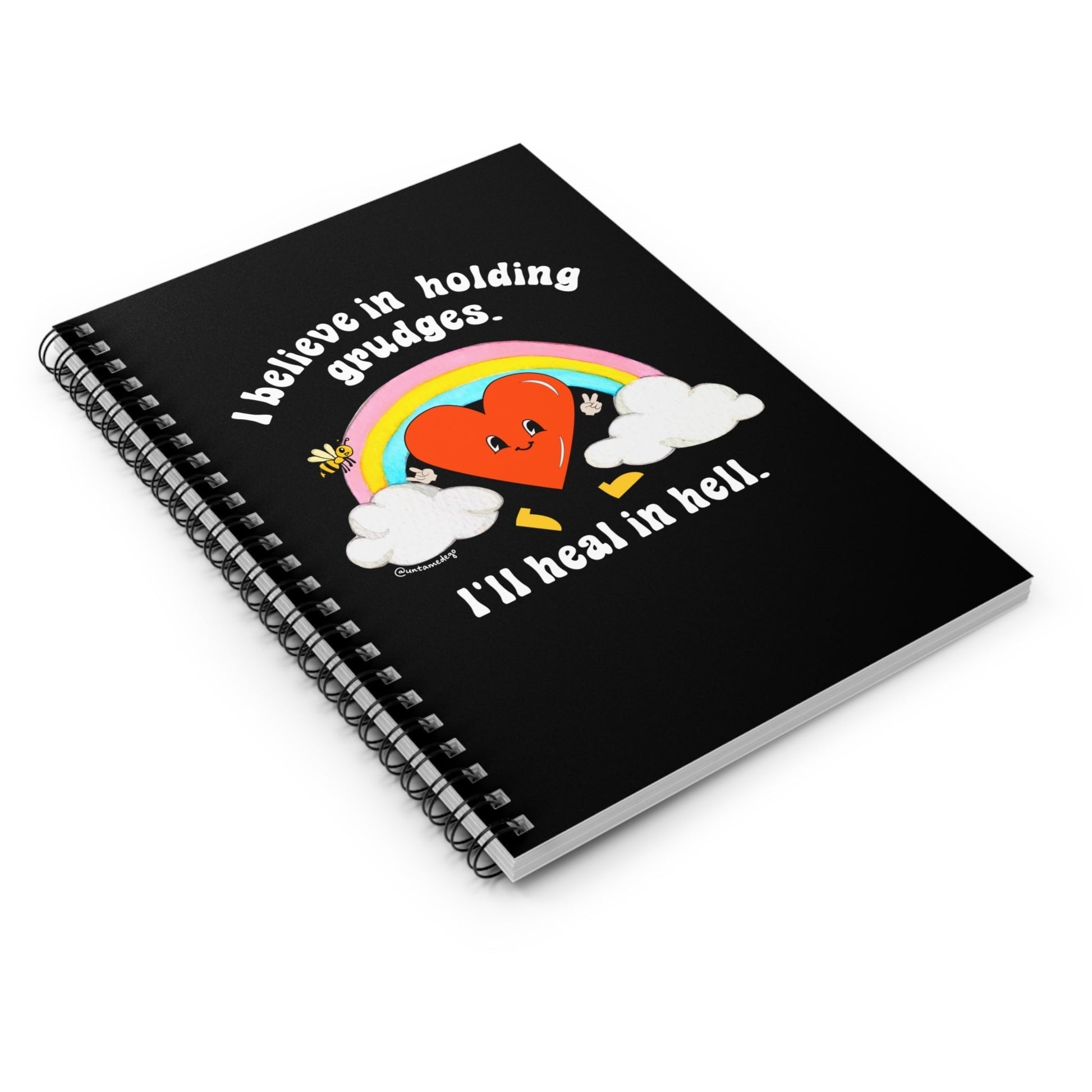 I Believe In Holding Grudges I'll Heal In Hell Spiral Notebook - Starry Skies Austin