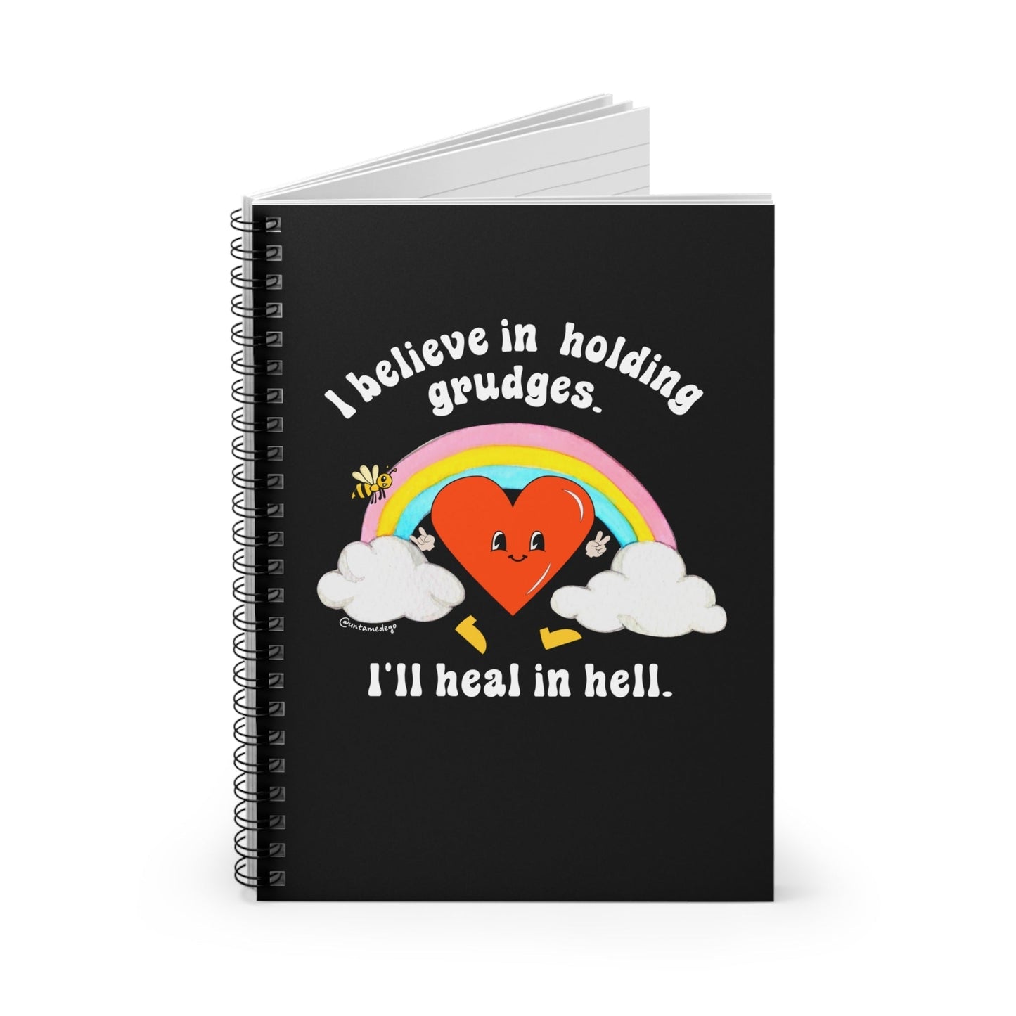 I Believe In Holding Grudges I'll Heal In Hell Spiral Notebook - Starry Skies Austin