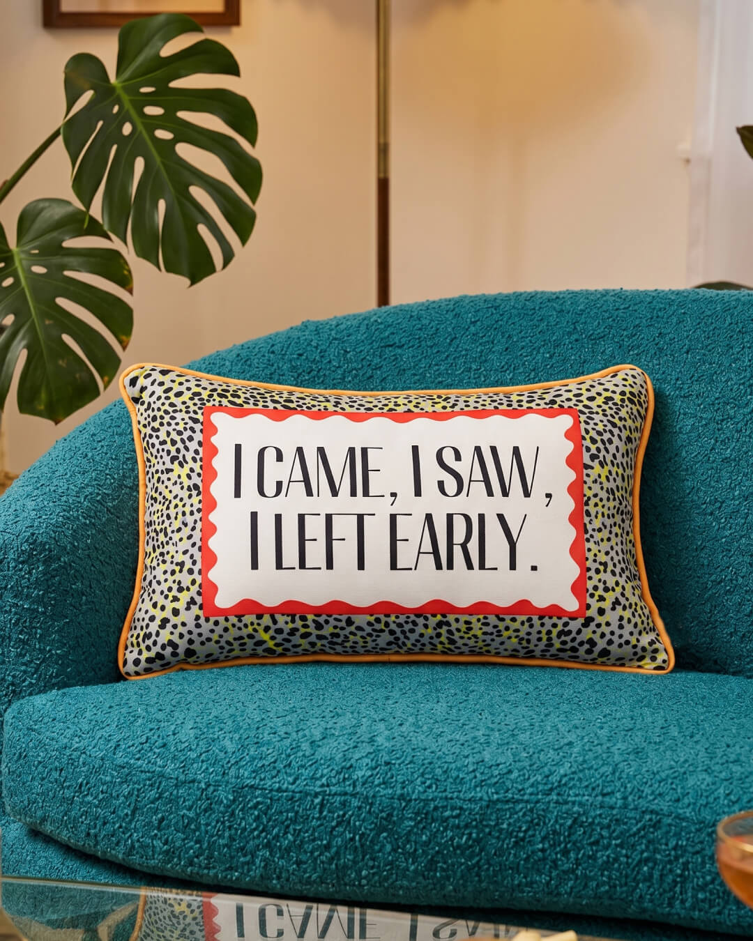 i came, i saw, i left early pillow - Starry Skies Austin