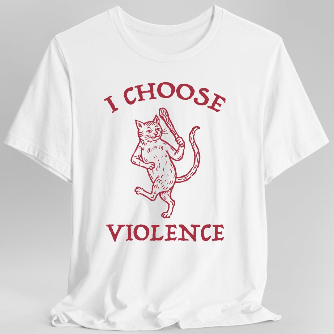 I Choose Violence Cat T-Shirt - Starry Skies Austin