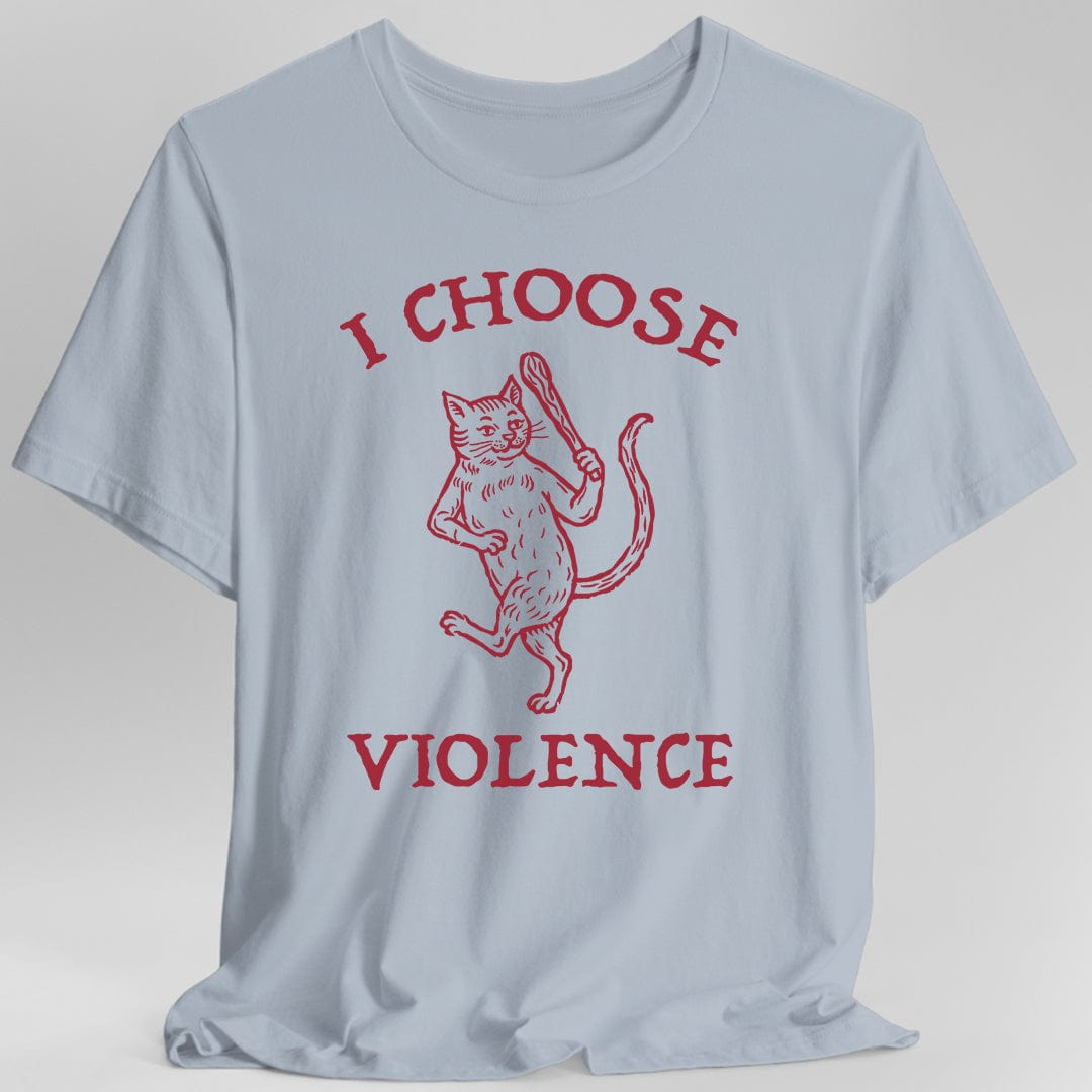 I Choose Violence Cat T-Shirt - Starry Skies Austin