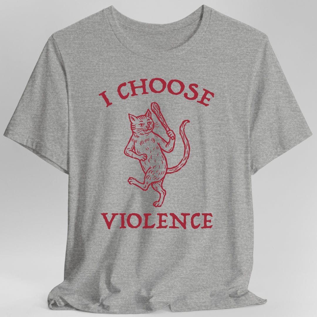 I Choose Violence Cat T-Shirt - Starry Skies Austin