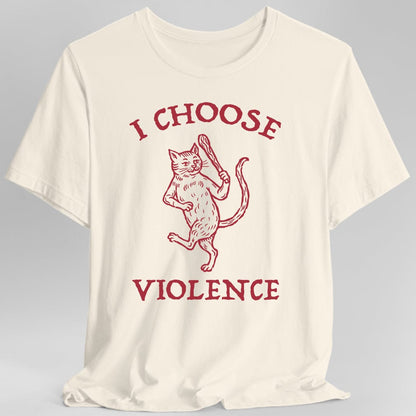 I Choose Violence Cat T-Shirt - Starry Skies Austin