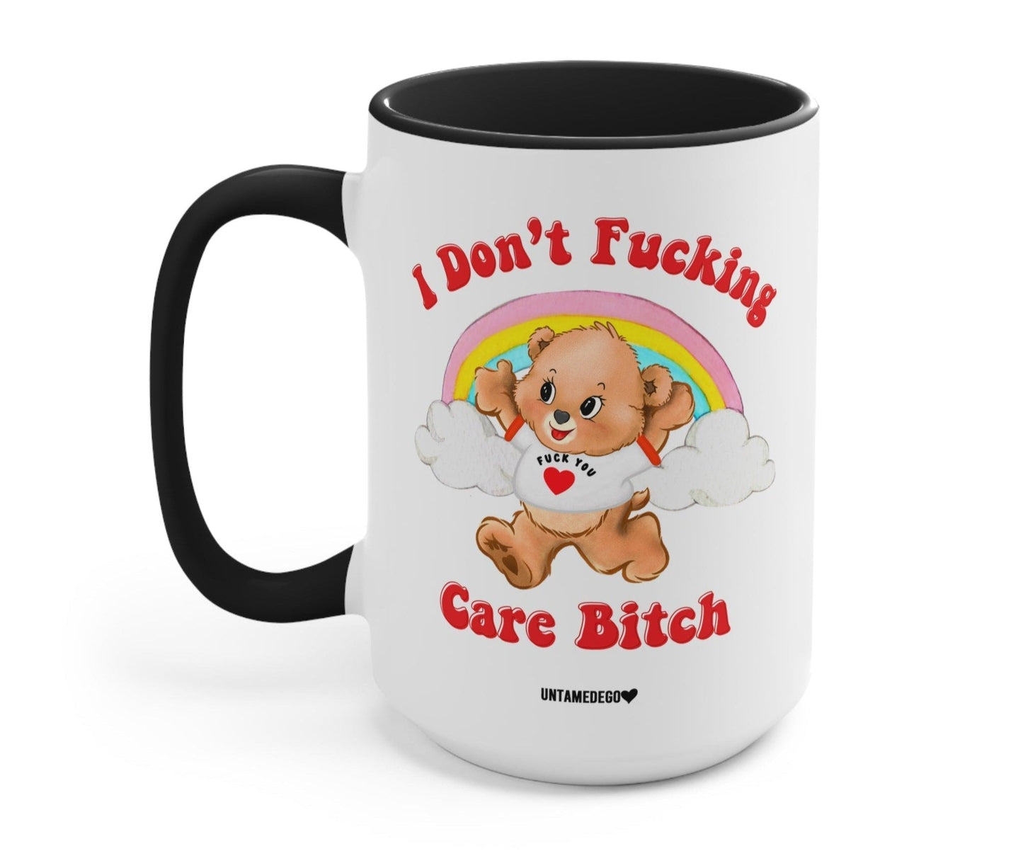 I Don't Fucking Care Bitch Lolly The Bear Mug - Starry Skies Austin