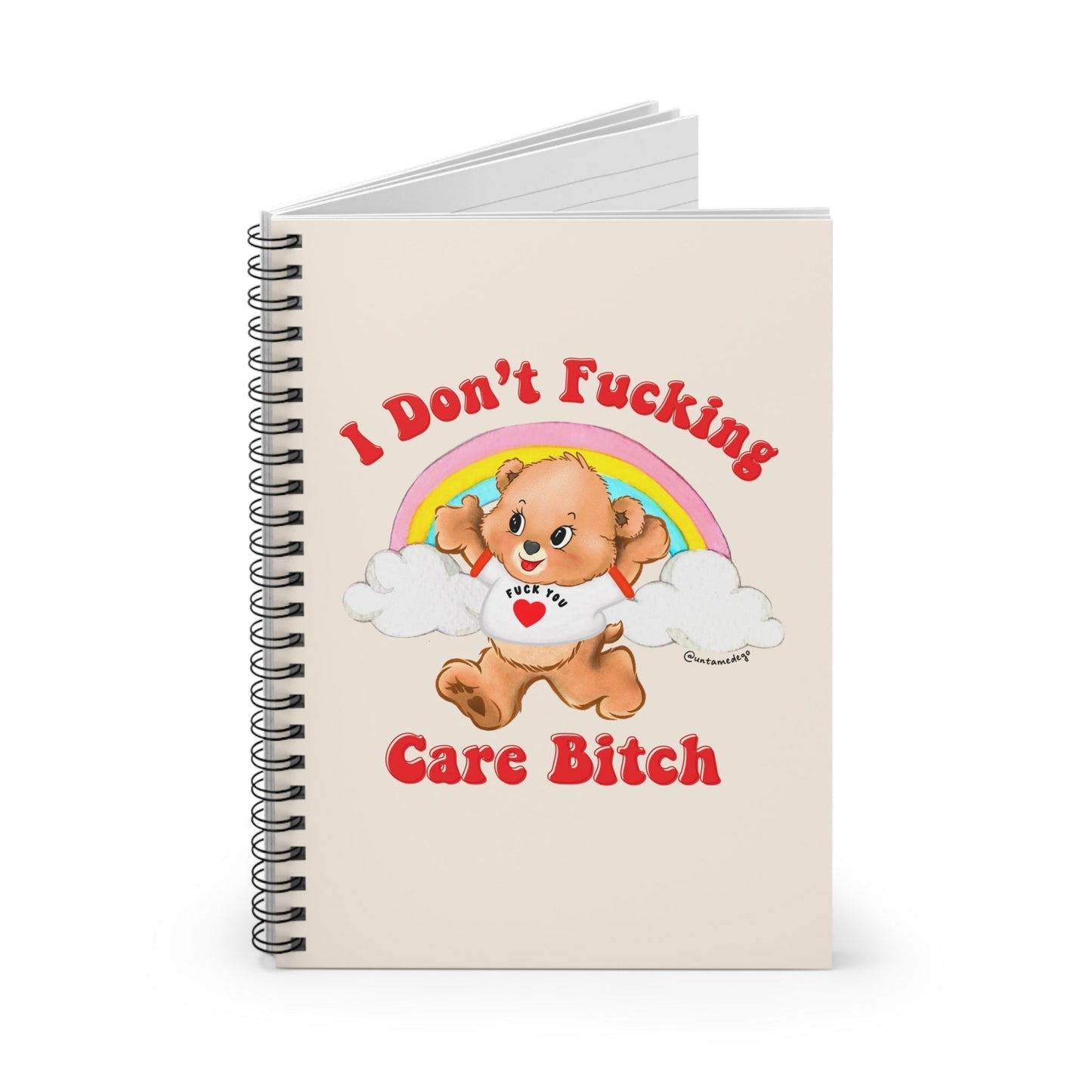 I Don't Fucking Care Bitch Spiral Notebook - Starry Skies Austin