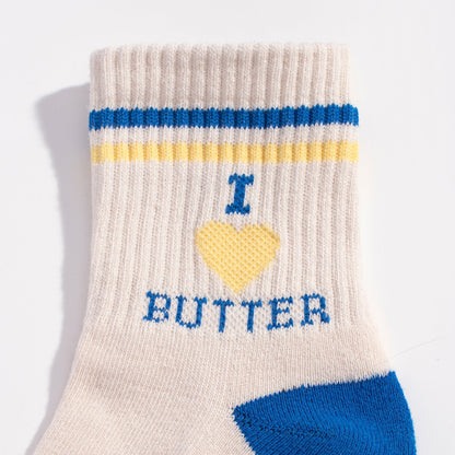 I Heart Butter Quarter Crew Socks - Starry Skies Austin
