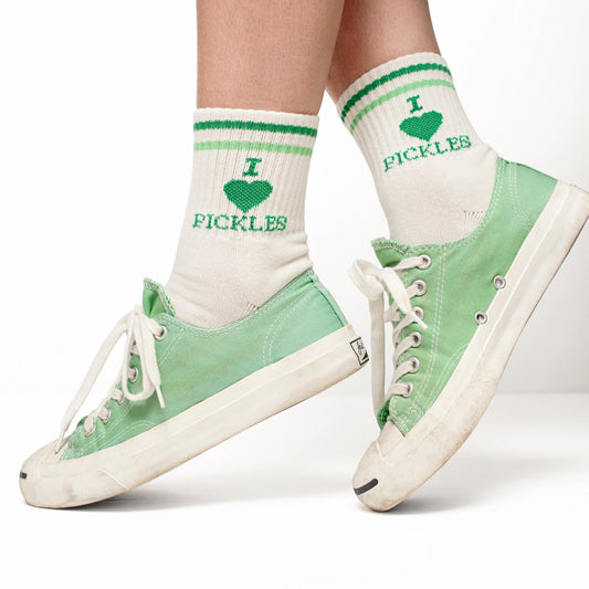 I Heart Pickles Quarter Crew Socks - Starry Skies Austin