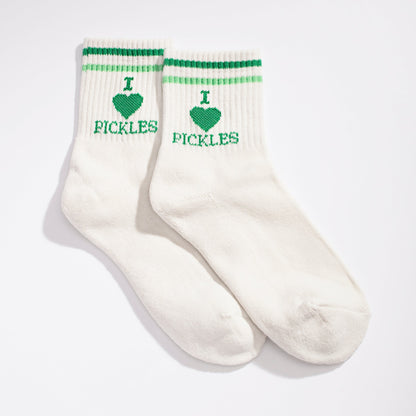I Heart Pickles Quarter Crew Socks - Starry Skies Austin