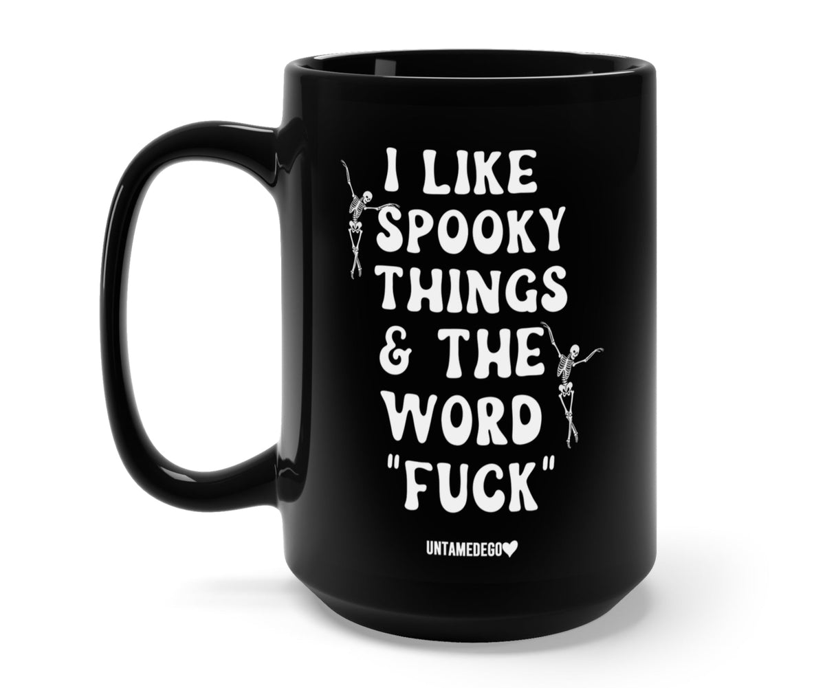 I Like Spooky Things & The Word Fuck Halloween Mug - Starry Skies Austin